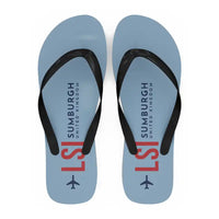 Thumbnail for Sumburgh Airport (LSI) Slippers & Flip Flops - Slippers - Flip Flops - Code - Light Blue