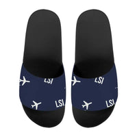 Thumbnail for Sumburgh Airport (LSI) Slippers & Flip Flops - Slippers - Sport - Pattern - Navy Blue