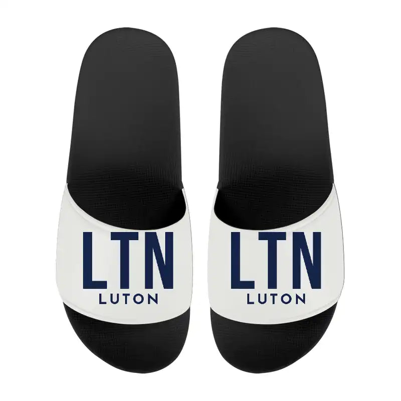 London Luton Airport (LTN) Slippers & Flip Flops - Slippers - Sport - Code - White