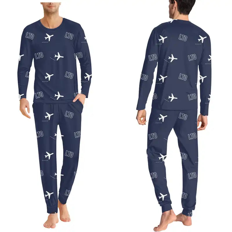 Loreto International Airport (LTO) Pajamas - Men Pajamas - Navy Blue