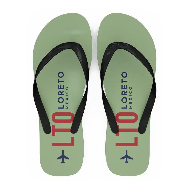 Loreto International Airport (LTO) Slippers & Flip Flops - Slippers - Flip Flops - Code - Light Green