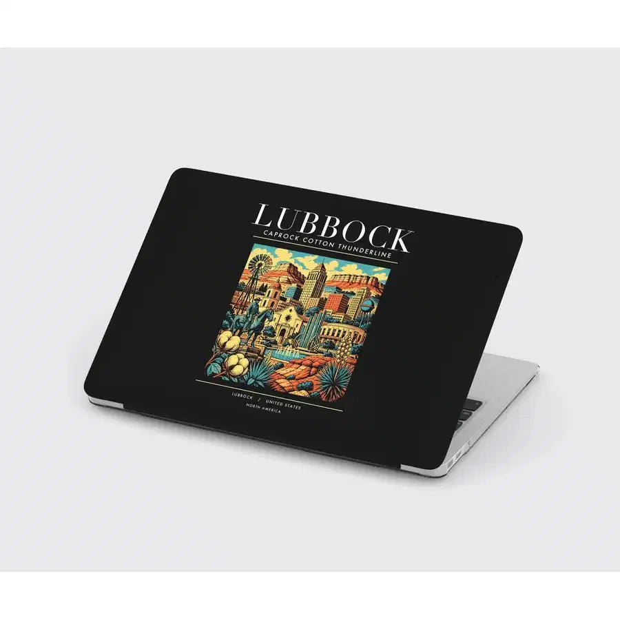 LUBBOCK - Poster - MacBook Case - Black