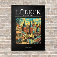 Thumbnail for LÜBECK - Poster - Canvas Framed - Black