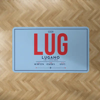 Thumbnail for Lugano Airport (LUG) Carpets - Carpet Rectangle - ID Tag - Light Blue V2