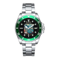 Thumbnail for Lugano Airport (LUG) Aviator Watches - Poster - Premium Diver - Green