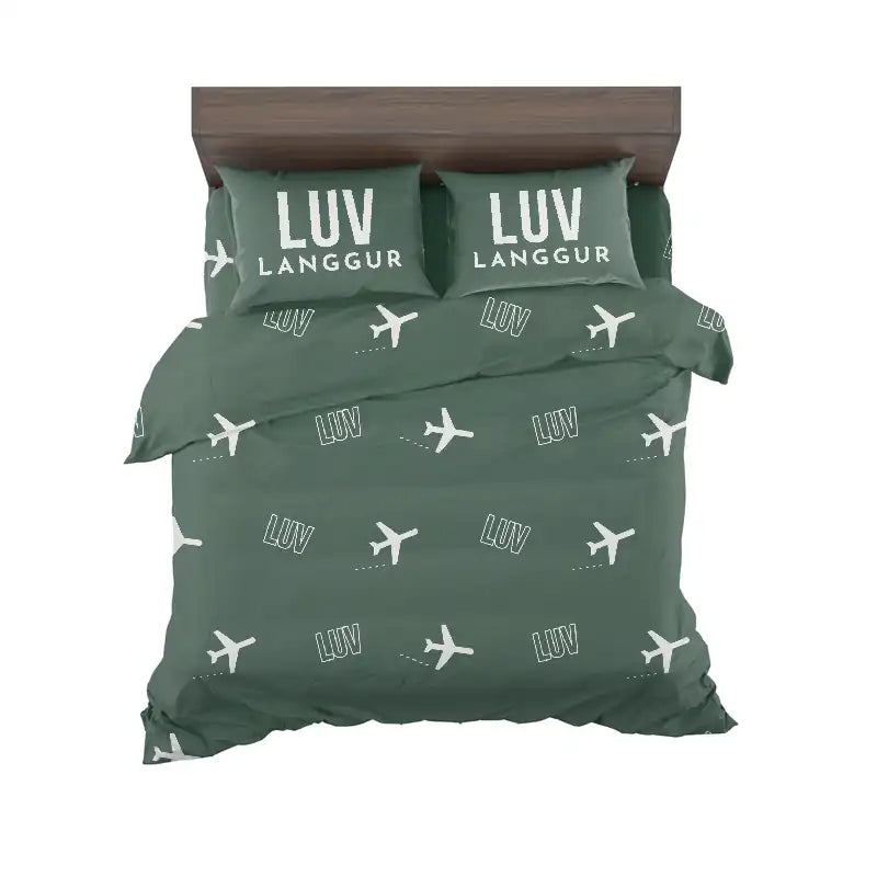 Langgur Airport (LUV) Bedding Sets & Blankets - Bedding Set - Pattern - Dark Green