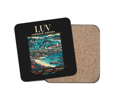 LUV - Poster - Coaster - Black
