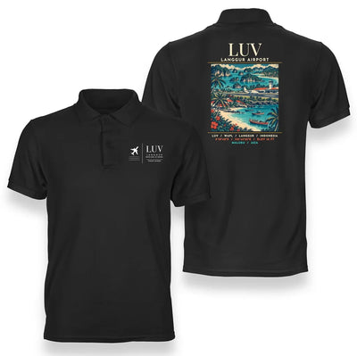 LUV - Poster - Double-Side Polo - Black