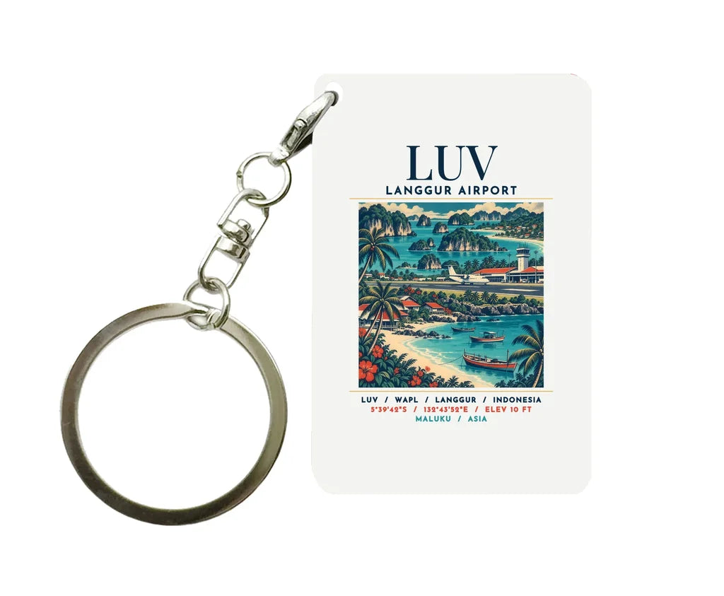 LUV - Poster - Key Chain - White