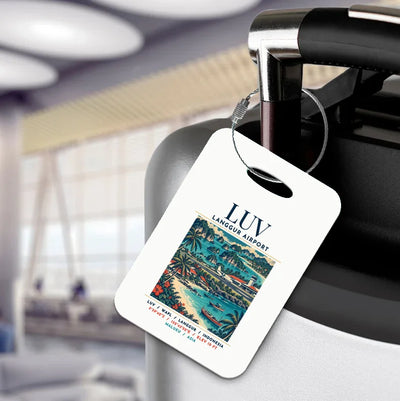 LUV - Poster - Luggage Tag - White