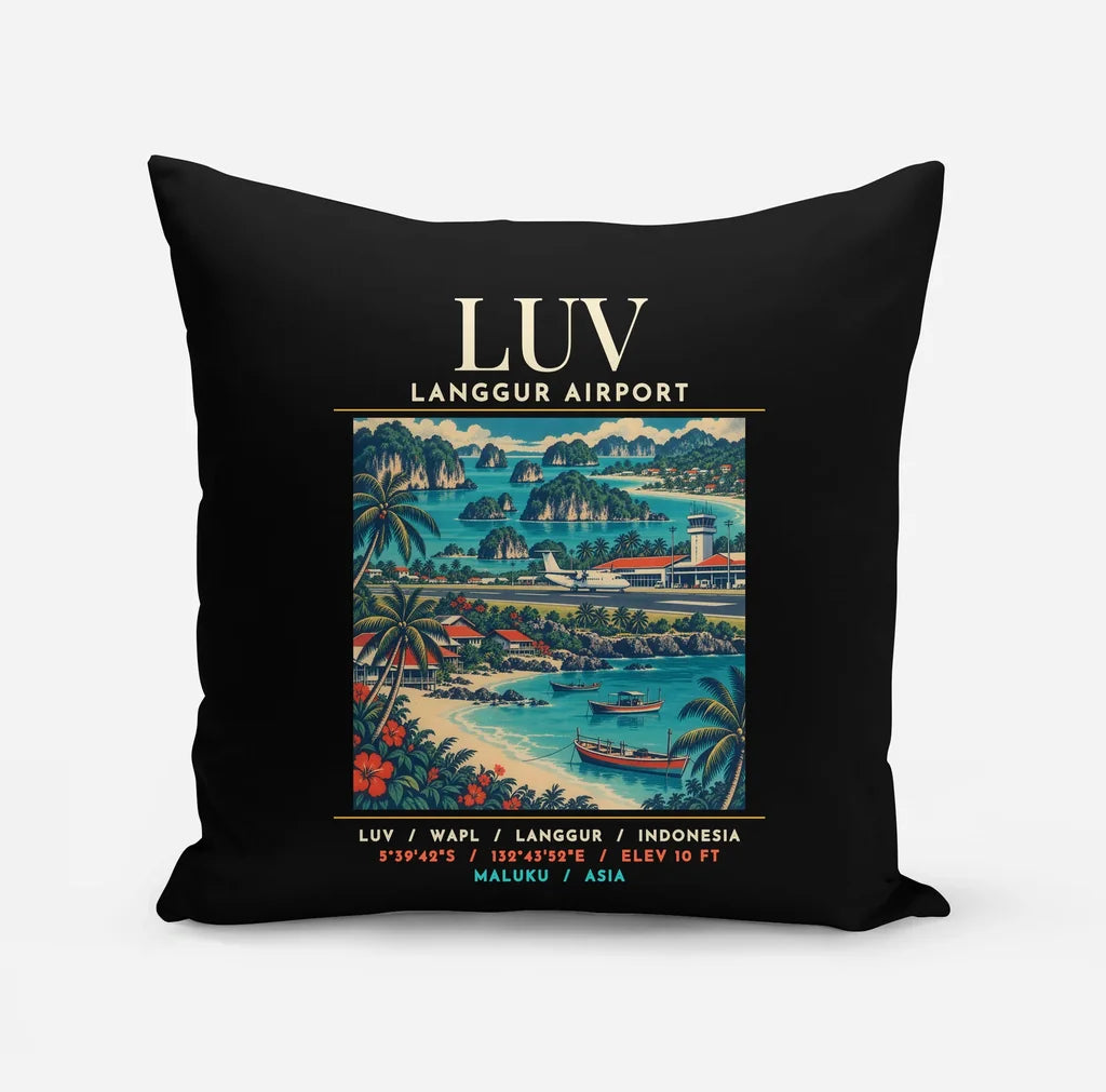 LUV - Poster - Pillow - Black