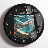 Thumbnail for LUV - Poster - Wall Clock Framed - Black