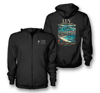LUV - Poster - Zipped Hoodie - Black