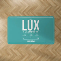 Thumbnail for Luxembourg Airport (LUX) Carpets - Carpet Rectangle - ID Tag + Name - Turquoise