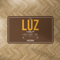 Thumbnail for Lublin Airport (LUZ) Carpets - Carpet Rectangle - ID Tag + Name - Brown