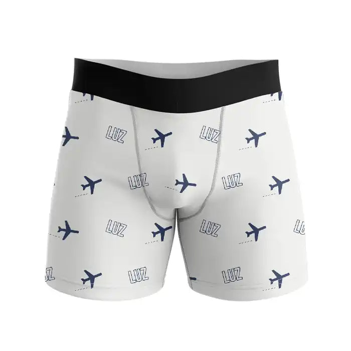 Lublin Airport (LUZ) Men Boxers - Pattern - White