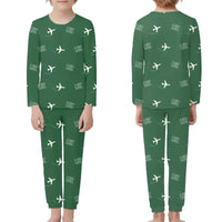Thumbnail for Lublin Airport (LUZ) Pajamas - Children Pajamas - Green