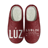 Thumbnail for Lublin Airport (LUZ) Slippers & Flip Flops - Slippers - Cotton - Code - Different - Dark Red