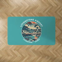 Thumbnail for Livingstone Harry Mwanga Nkumbula International Airport (LVI) Carpets - Carpet Rectangle - Badge - Turquoise