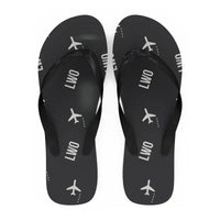 Thumbnail for Lviv Danylo Halytskyi International Airport (LWO) Slippers & Flip Flops - Slippers - Flip Flops - Pattern - Black