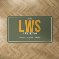 Thumbnail for Lewiston–Nez Perce County Airport (LWS) Carpets - Carpet Rectangle - ID Tag - Green Army