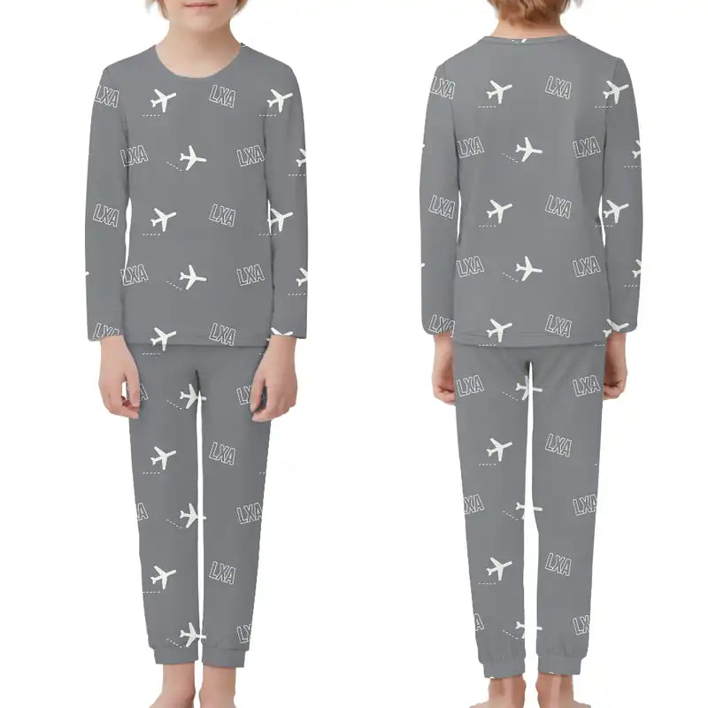 Lhasa Gonggar International Airport (LXA) Pajamas - Children Pajamas - Gray
