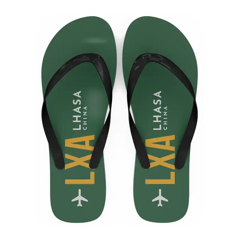 Lhasa Gonggar International Airport (LXA) Slippers & Flip Flops - Slippers - Flip Flops - Code - Green