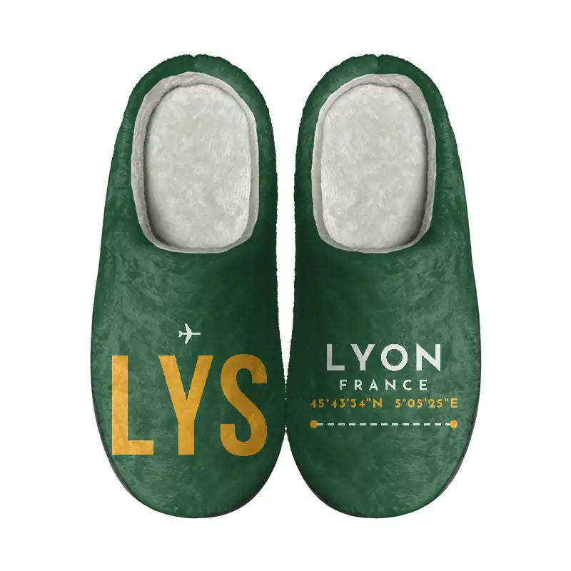 Lyon-Saint Exupéry Airport (LYS) Slippers & Flip Flops - Slippers - Cotton - Code - Different - Green