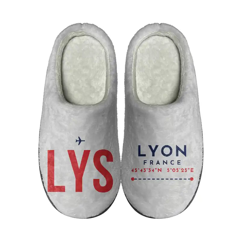 Lyon-Saint Exupéry Airport (LYS) Slippers & Flip Flops - Slippers - Cotton - Code - Different - Light Gray