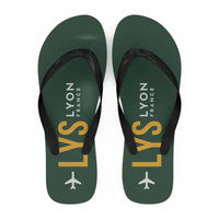 Thumbnail for Lyon-Saint Exupéry Airport (LYS) Slippers & Flip Flops - Slippers - Flip Flops - Code - Dark Green