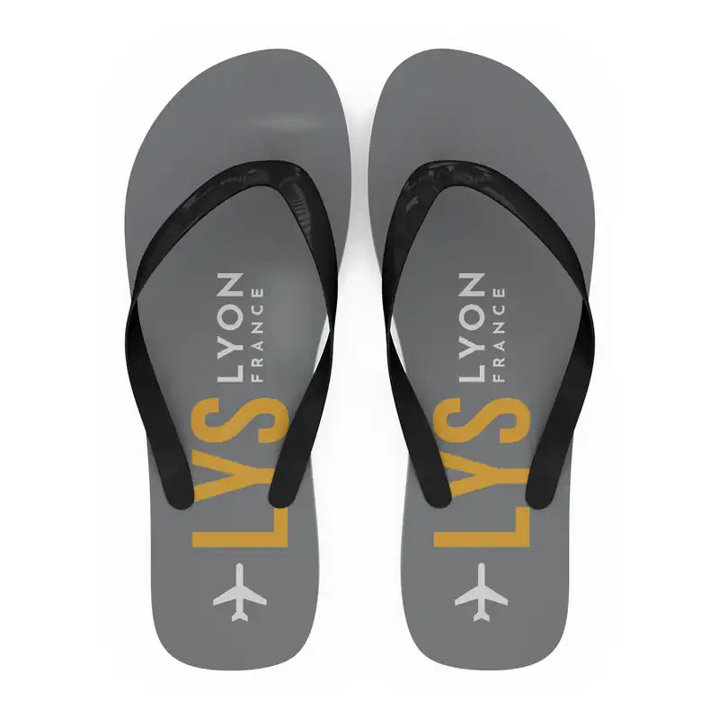 Lyon-Saint Exupéry Airport (LYS) Slippers & Flip Flops - Slippers - Flip Flops - Code - Gray