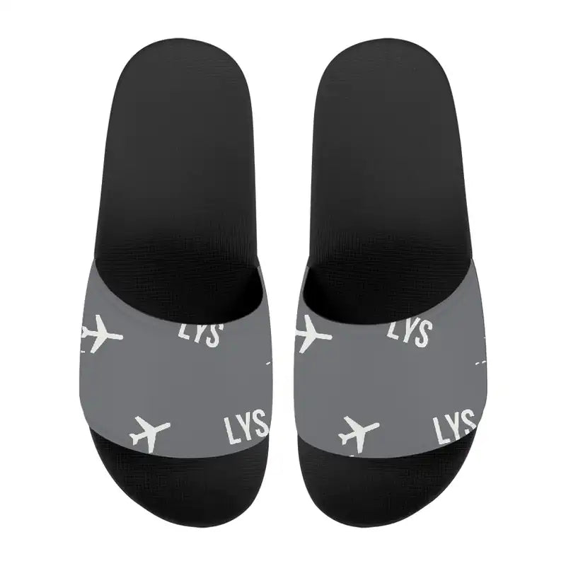 Lyon-Saint Exupéry Airport (LYS) Slippers & Flip Flops - Slippers - Sport - Pattern - Gray