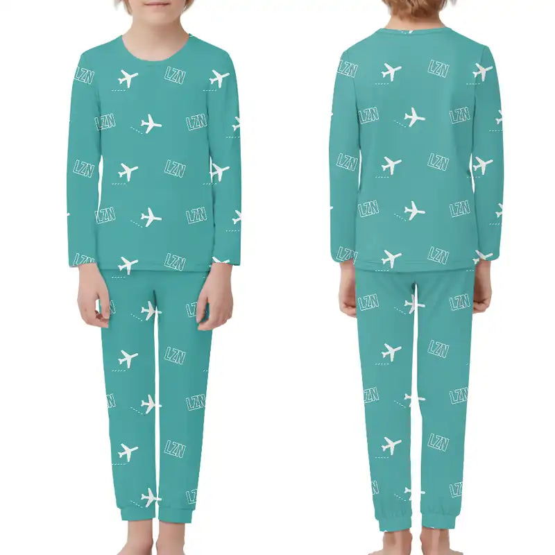 Matsu Nangan Airport (LZN) Pajamas - Children Pajamas - Turquoise