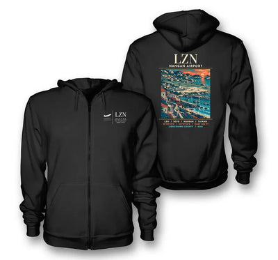 LZN - Poster - Zipped Hoodie - Black
