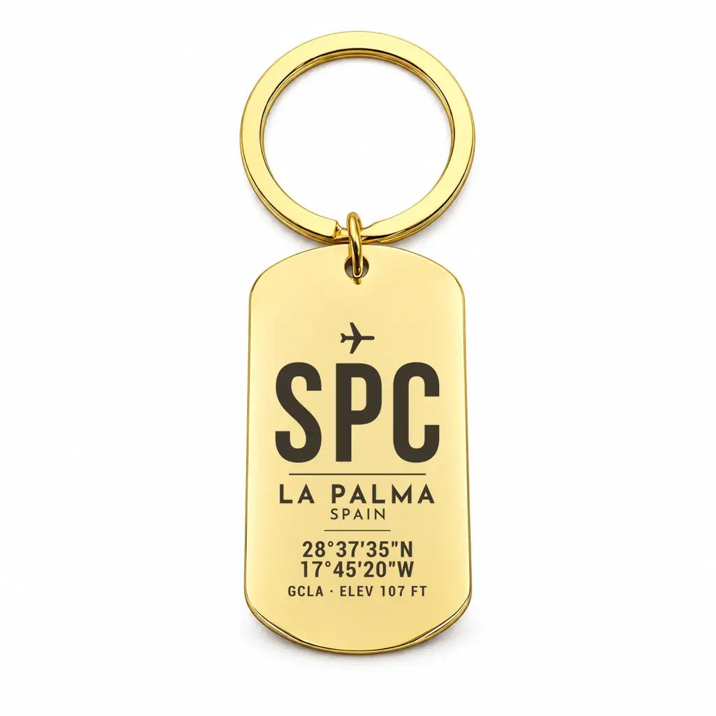 La Palma Airport SPC - Key Chain - Original Design - Gold