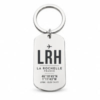 Thumbnail for La Rochelle - Ile de Re Airport LRH - Key Chain - Original Design - Silver