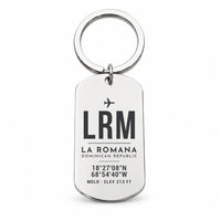 Thumbnail for La Romana International Airport LRM - Key Chain - Original Design - Silver
