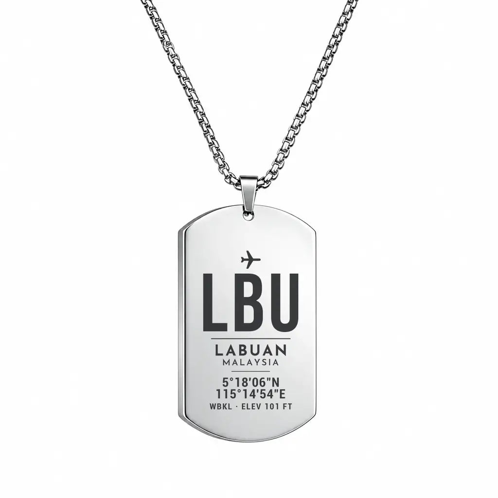 Labuan Airport LBU - Necklace - Original Design - Silver
