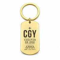 Thumbnail for Laguindingan Airport CGY - Key Chain - Original Design - Gold