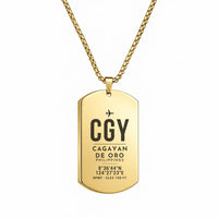Thumbnail for Laguindingan Airport CGY - Necklace - Original Design - Gold