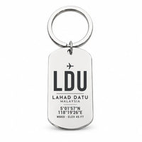 Thumbnail for Lahad Datu Airport LDU - Key Chain - Original Design - Silver