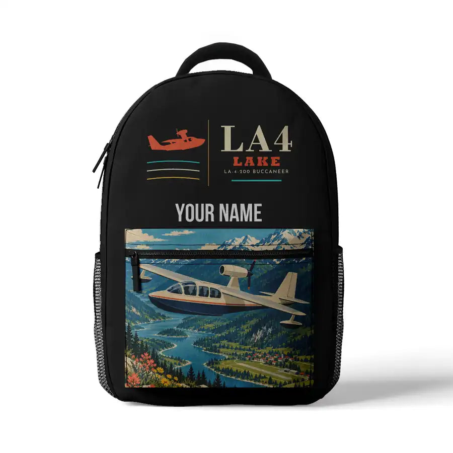 Lake LA-4-200 Buccaneer - 3D Backpack - Black + Name