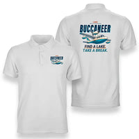 Thumbnail for Lake LA-4-200 Buccaneer - Cartoon - Double-Side Polo - White