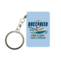 Thumbnail for Lake LA-4-200 Buccaneer - Cartoon - Key Chain - Light Blue