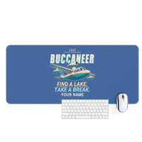 Thumbnail for Lake LA-4-200 Buccaneer - Cartoon + Name - Desk Mat - Blue