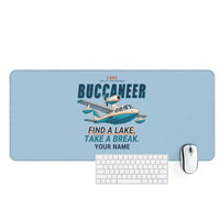 Thumbnail for Lake LA-4-200 Buccaneer - Cartoon + Name - Desk Mat - Light Blue