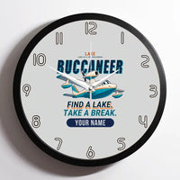 Thumbnail for Lake LA-4-200 Buccaneer - Cartoon + Name - Framed - Light Gray