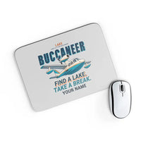 Thumbnail for Lake LA-4-200 Buccaneer - Cartoon + Name - Mouse Pad - Light Gray