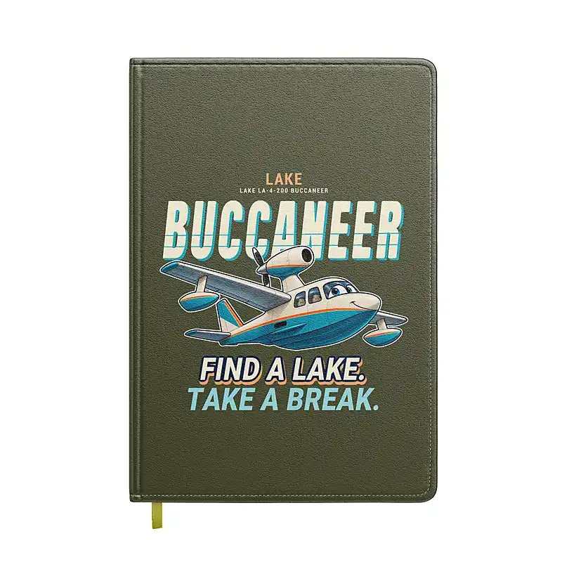 Lake LA-4-200 Buccaneer - Cartoon - Notebook - Green Army