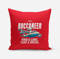 Thumbnail for Lake LA-4-200 Buccaneer - Cartoon - Pillow - Red